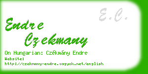 endre czekmany business card